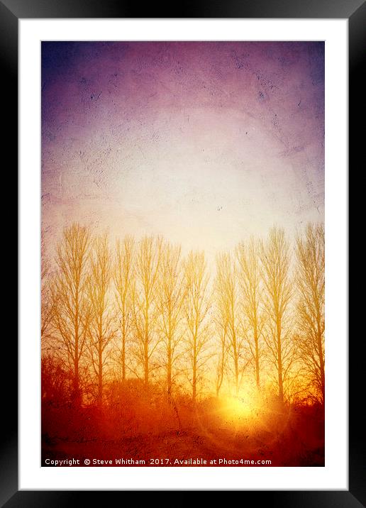 Sunset Grunge. Framed Mounted Print by Steve Whitham