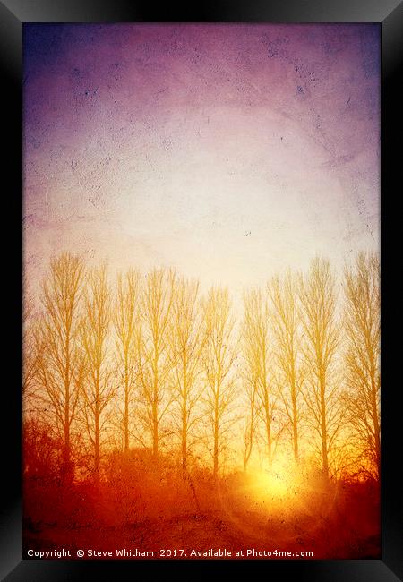 Sunset Grunge. Framed Print by Steve Whitham