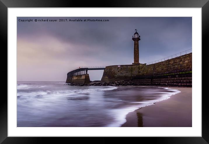 Whitby Beach Framed Mounted Print by richard sayer