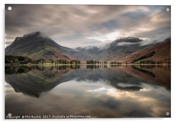 Buttermere Calm Acrylic by Phil Buckle