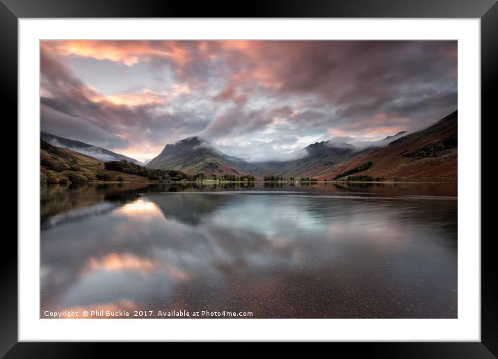 Buttermere New Day Framed Mounted Print by Phil Buckle