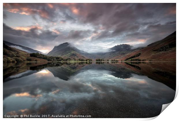 Buttermere Sunrise Print by Phil Buckle