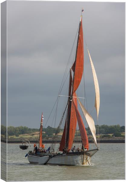 Thames sailing barge Xylonite Canvas Print by Gary Eason