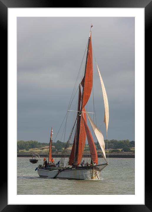 Thames sailing barge Xylonite Framed Mounted Print by Gary Eason