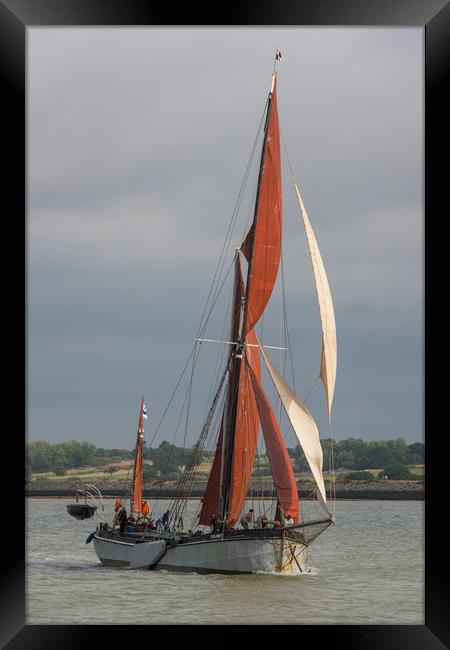 Thames sailing barge Xylonite Framed Print by Gary Eason