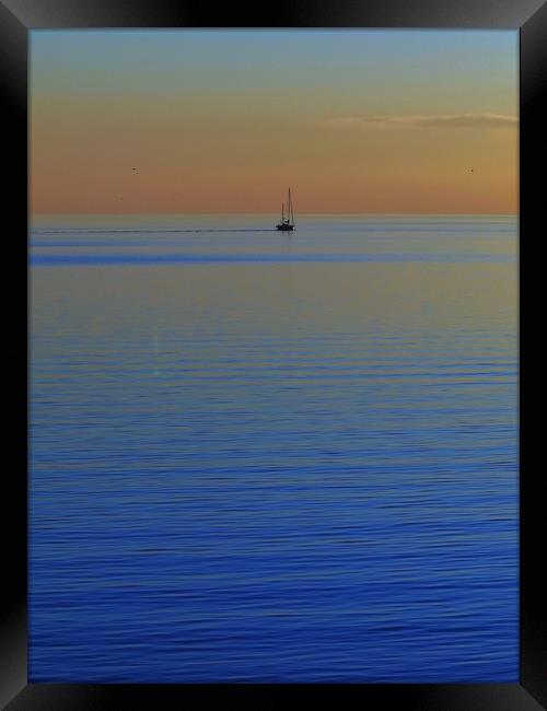 Yacht  Framed Print by Victor Burnside