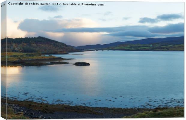 LOCH DUNVEGAN. Canvas Print by andrew saxton