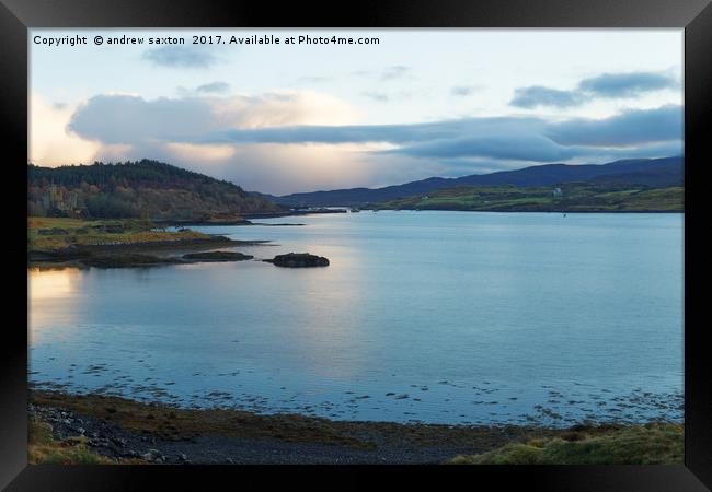 LOCH DUNVEGAN. Framed Print by andrew saxton