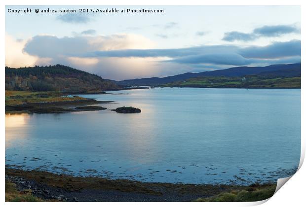 LOCH DUNVEGAN. Print by andrew saxton
