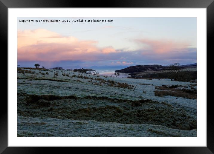 FROST ON SKYE Framed Mounted Print by andrew saxton
