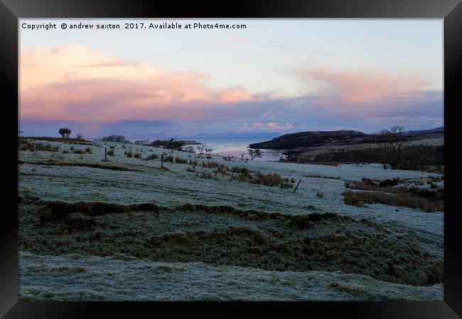 FROST ON SKYE Framed Print by andrew saxton