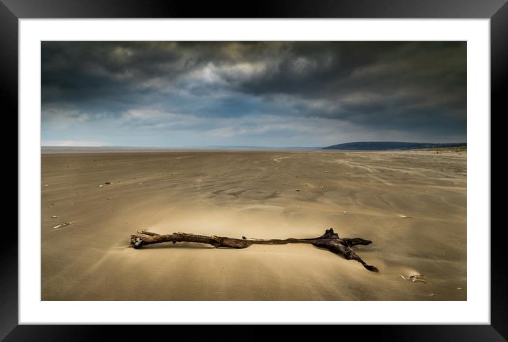 Sandstorm on Pendine Sands. Framed Mounted Print by Colin Allen