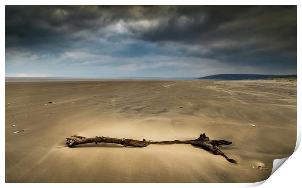 Sandstorm on Pendine Sands. Print by Colin Allen