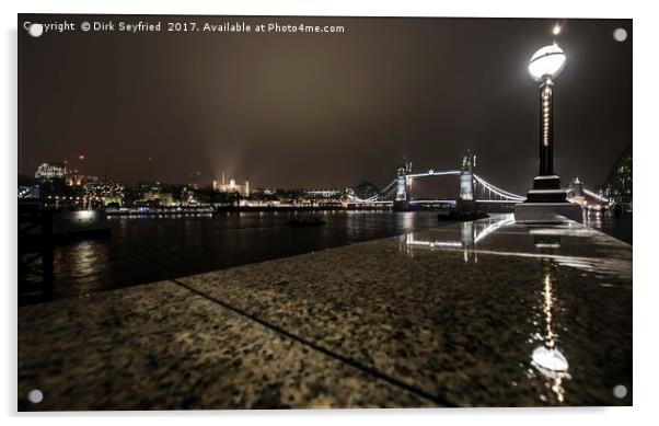 Tower Bridge at Night Acrylic by Dirk Seyfried
