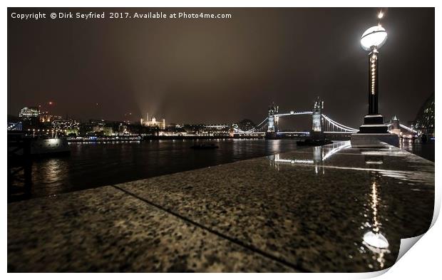 Tower Bridge at Night Print by Dirk Seyfried