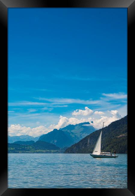 Interlaken boat Framed Print by Owen Bromfield