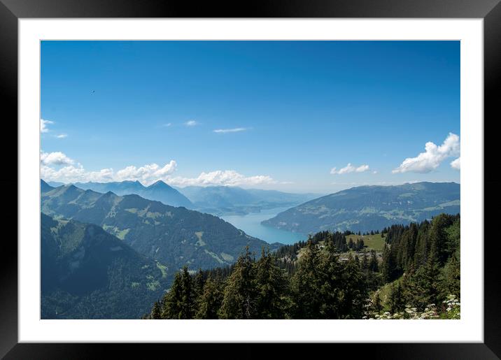 interlaken from above Framed Mounted Print by Owen Bromfield