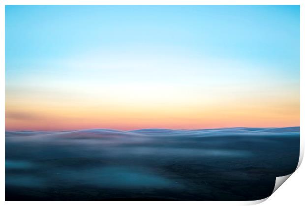 Cloud inverse from Brecon Print by Owen Bromfield