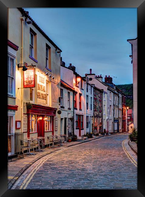 Staithes cobbled street Framed Print by David Oxtaby  ARPS
