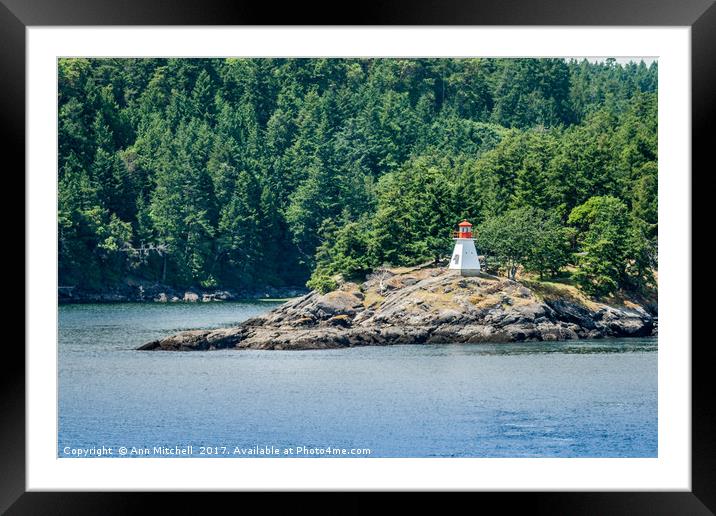 Prevost Island Lighthouse Framed Mounted Print by Ann Mitchell