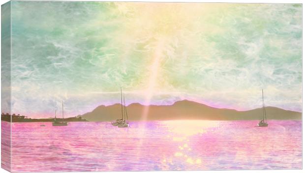 Dreamy Pastel Waters Canvas Print by Louise Godwin