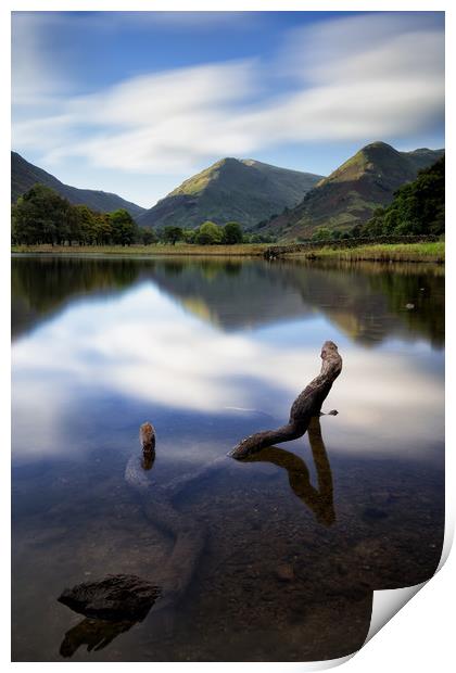 Submerged at Brothers Water Print by Phil Buckle