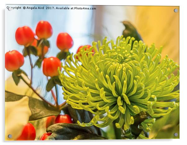 Chrysanthemum. Acrylic by Angela Aird
