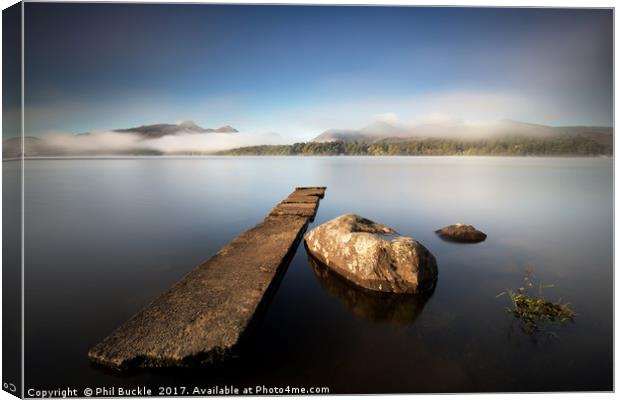 Lifting fog Derwent Water Canvas Print by Phil Buckle