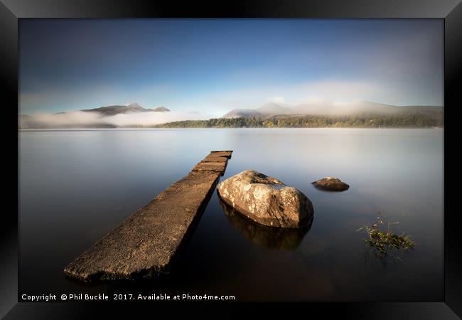 Lifting fog Derwent Water Framed Print by Phil Buckle