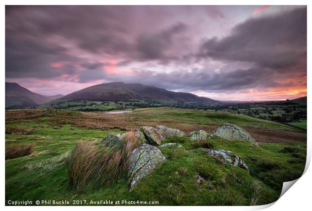 Low Rigg Sunrise Print by Phil Buckle