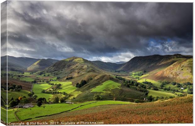The two Valley's Canvas Print by Phil Buckle