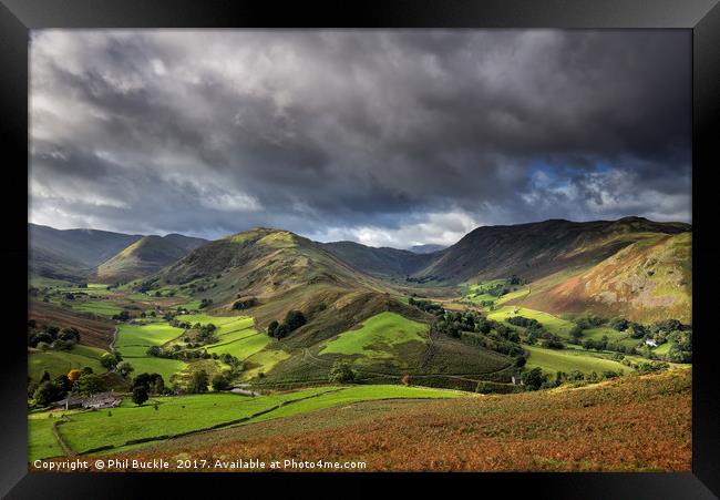 The two Valley's Framed Print by Phil Buckle