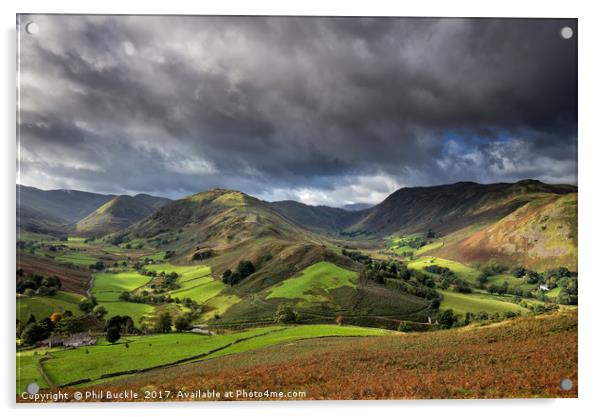 The two Valley's Acrylic by Phil Buckle