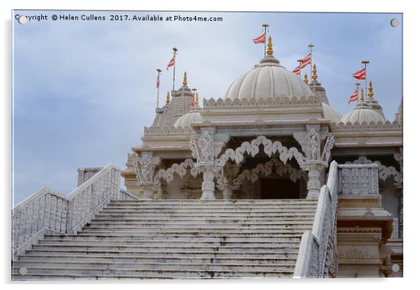 Shri Swaminarayan Mandir                           Acrylic by Helen Cullens