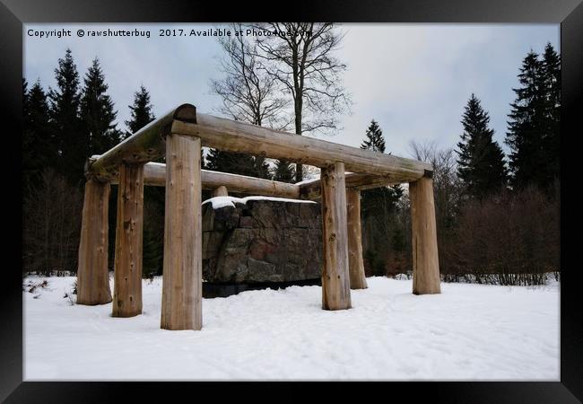 Stein Zeit Mensch Sculpture Framed Print by rawshutterbug 