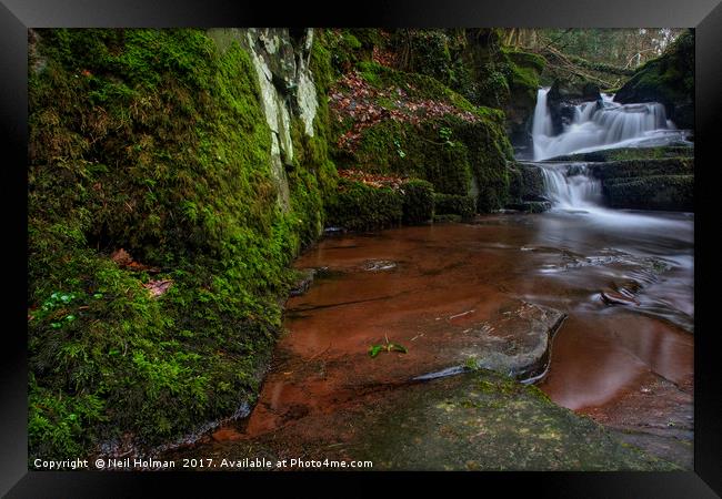 Brecon Beacons Waterfall Framed Print by Neil Holman