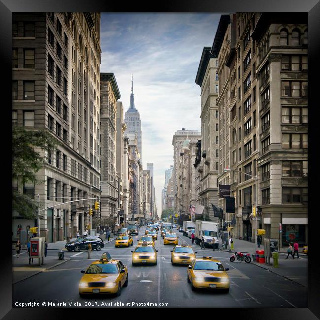 NEW YORK CITY 5th Avenue Street Scene Framed Print by Melanie Viola