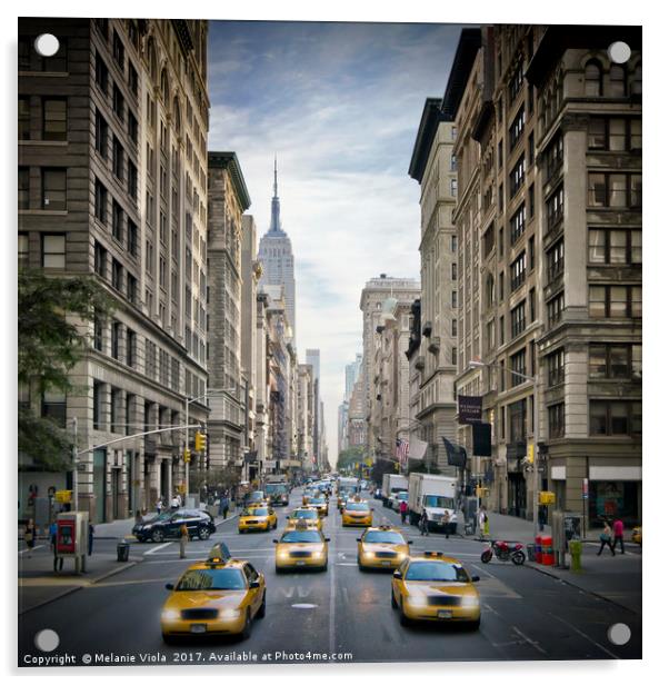 NEW YORK CITY 5th Avenue Street Scene Acrylic by Melanie Viola