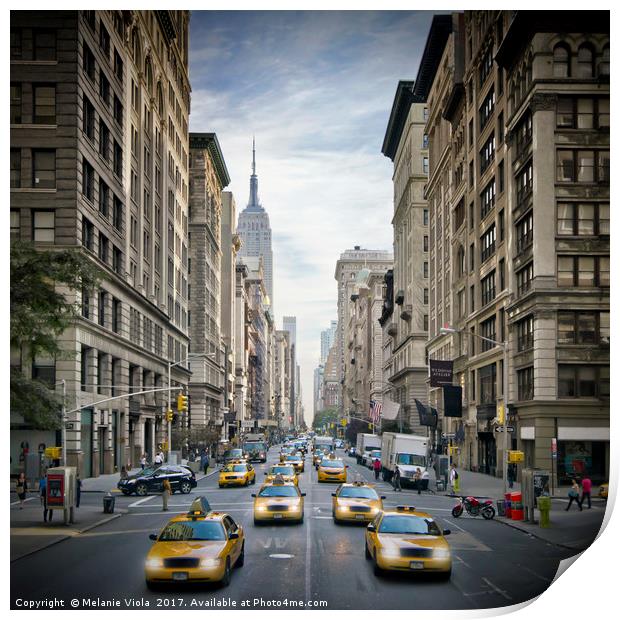 NEW YORK CITY 5th Avenue Street Scene Print by Melanie Viola