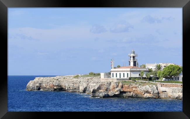 Ciutadella de Menorca Lighthouse Framed Print by Louise Godwin