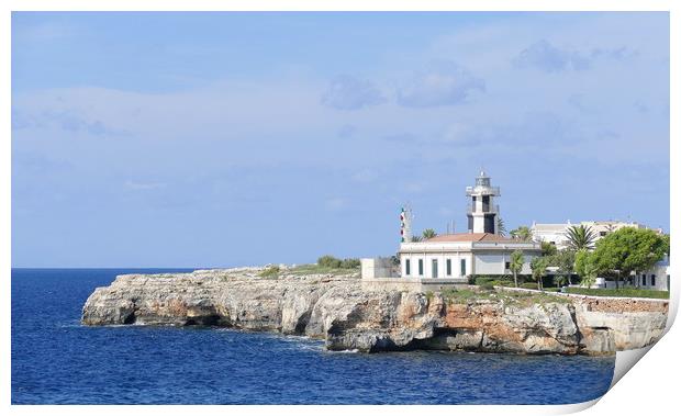 Ciutadella de Menorca Lighthouse Print by Louise Godwin