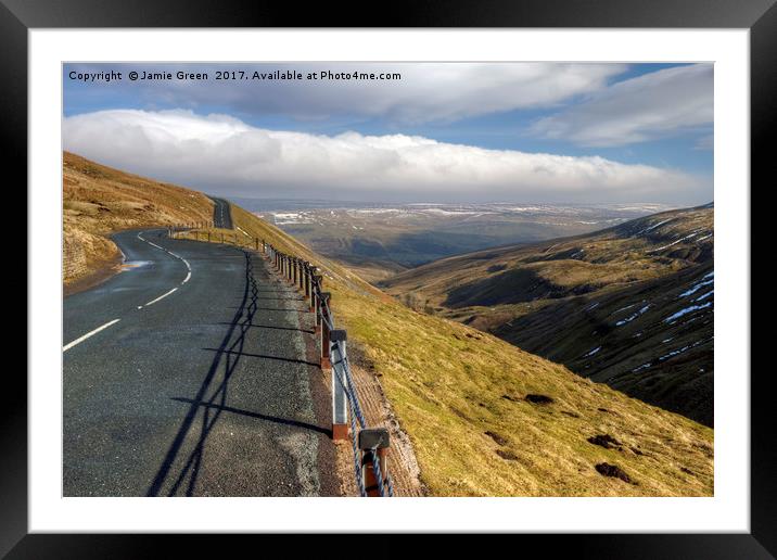 Buttertubs Pass Framed Mounted Print by Jamie Green