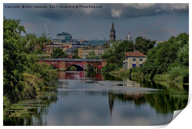 The Clyde heartbeat of Glasgow Print by John Hastings