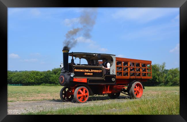 Ransomes Sims & Jefferies steam wagon Framed Print by Alan Barnes