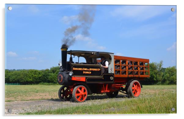 Ransomes Sims & Jefferies steam wagon Acrylic by Alan Barnes