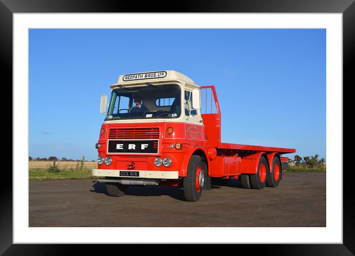 1972 ERF LV Redpath Bros lorry Framed Mounted Print by Alan Barnes