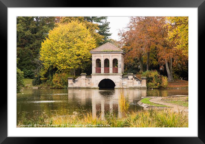 Birkenhead Park Boathouse   Framed Mounted Print by David Chennell