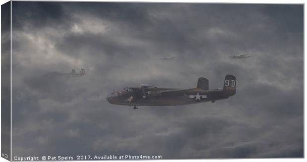 B25 - !2th USAAF - Show me the way to go home Canvas Print by Pat Speirs