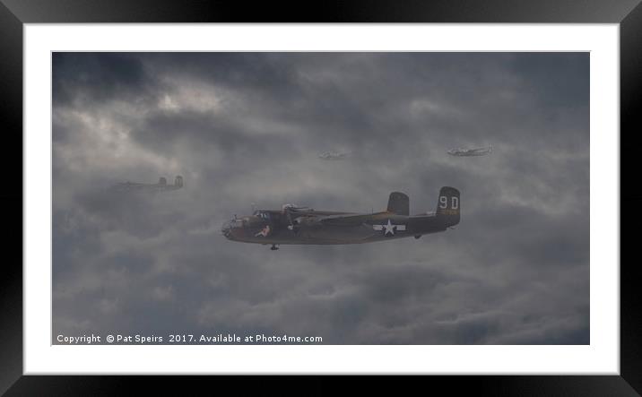 B25 - !2th USAAF - Show me the way to go home Framed Mounted Print by Pat Speirs