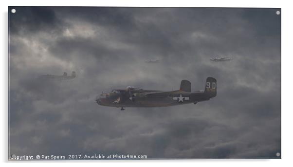 B25 - !2th USAAF - Show me the way to go home Acrylic by Pat Speirs